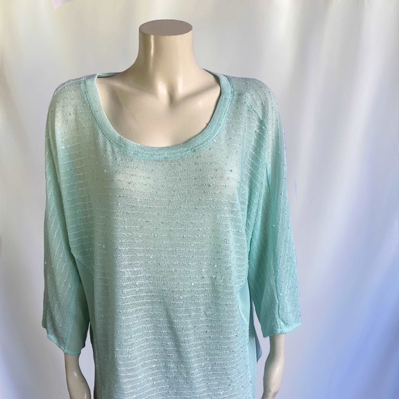 INC Studio Mint Knit Long Sleeved Top - Picture 1 of 3